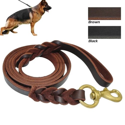 Genuine leather dog - leather, lead