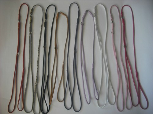 Leather dog show loop lead - leather,