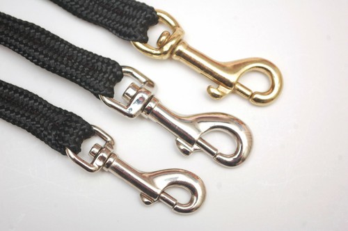 Black dog lead hand made - -,
