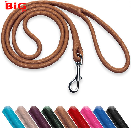 Rolled leather dog - rolled, 6ft