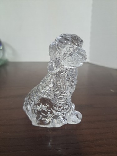 Vintage lead crystal - crystal, spaniel