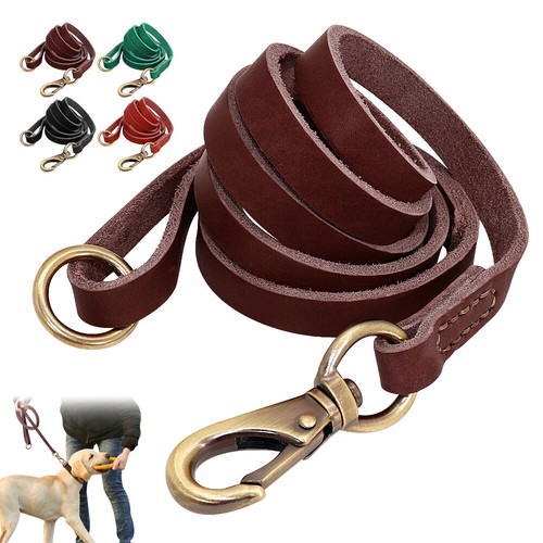 Genuine leather dog - genuine, 1.5m