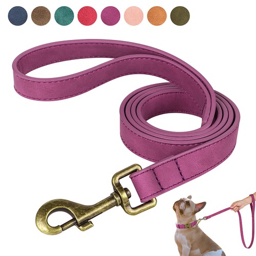 4ft soft leather - padded, dog