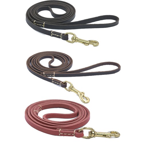 Genuine leather dog lead - leather,