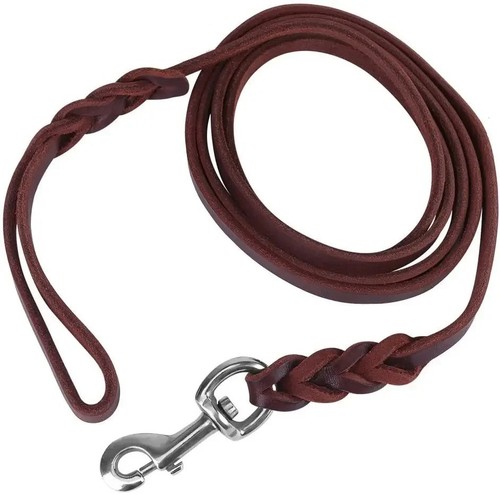 Genuine leather dog lead - leather,